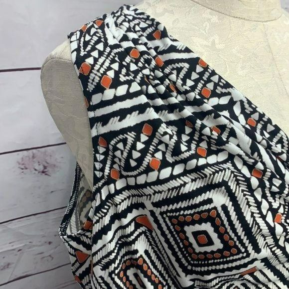 Calvin Klein Woman's Aztec Print Cowl Neck Sleeveless Top Size Large - Picture 7 of 11